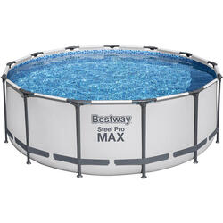 Bestway zwembad set Steel Pro Max 396 lichtgrijs