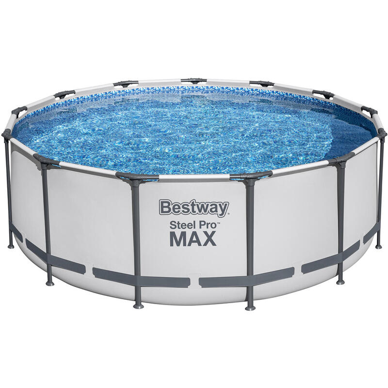 Bestway Pool Set Steel Pro Max 396 hellgrau