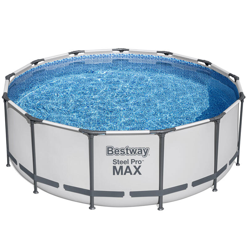 Bestway Pool Set Steel Pro Max 396 hellgrau