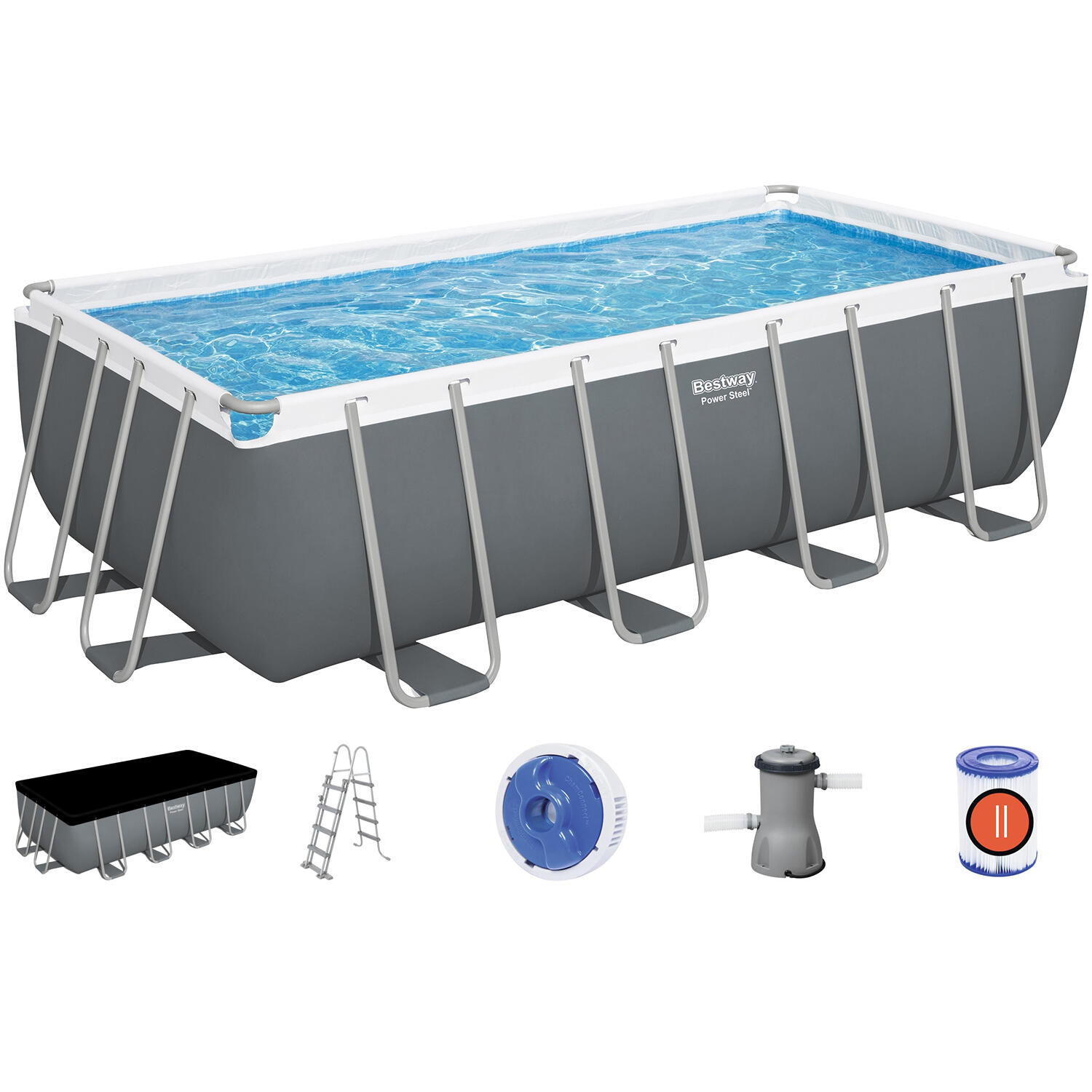 Piscine hors sol - Steel Pro gris 3/6