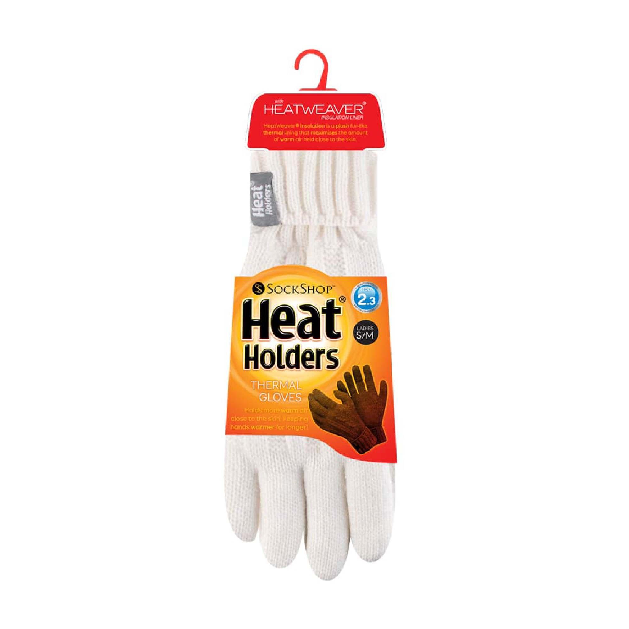 Ladies Cable Knit 2.3 Tog Fleece Lined Thermal Winter Gloves 2/6