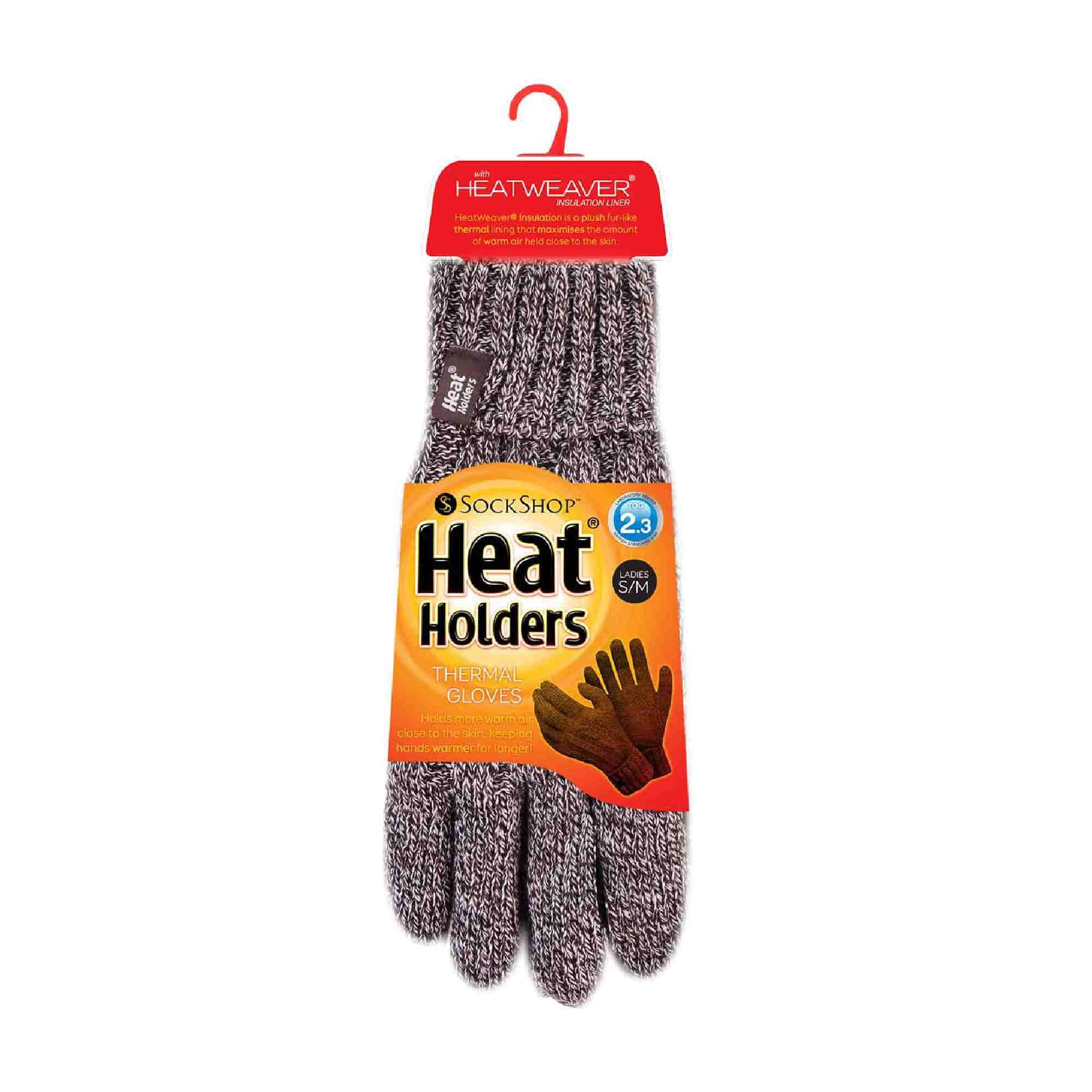 Ladies Fleece Lined Cable Knit 2.3 TOG Thermal Gloves 2/4
