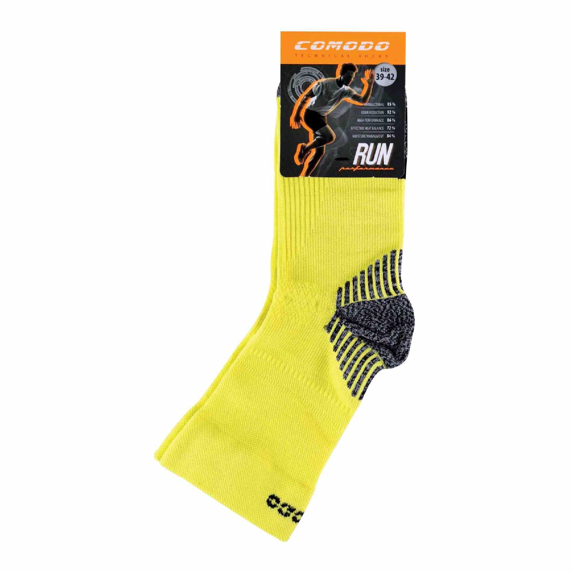COMODO - Unisex Kompressionsstrümpfe Laufen in Neon Farbe Sportsocken für Joggen 2/4