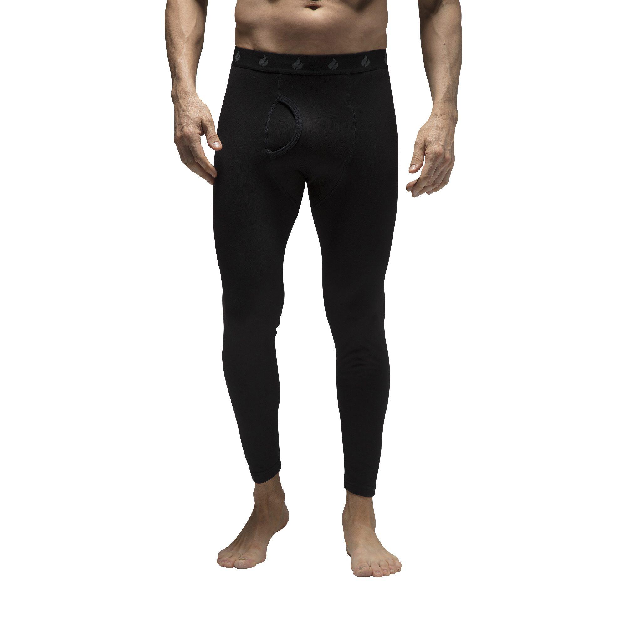 Mens Fleece Lined Long John Thermal Bottoms | Lightweight 1/2