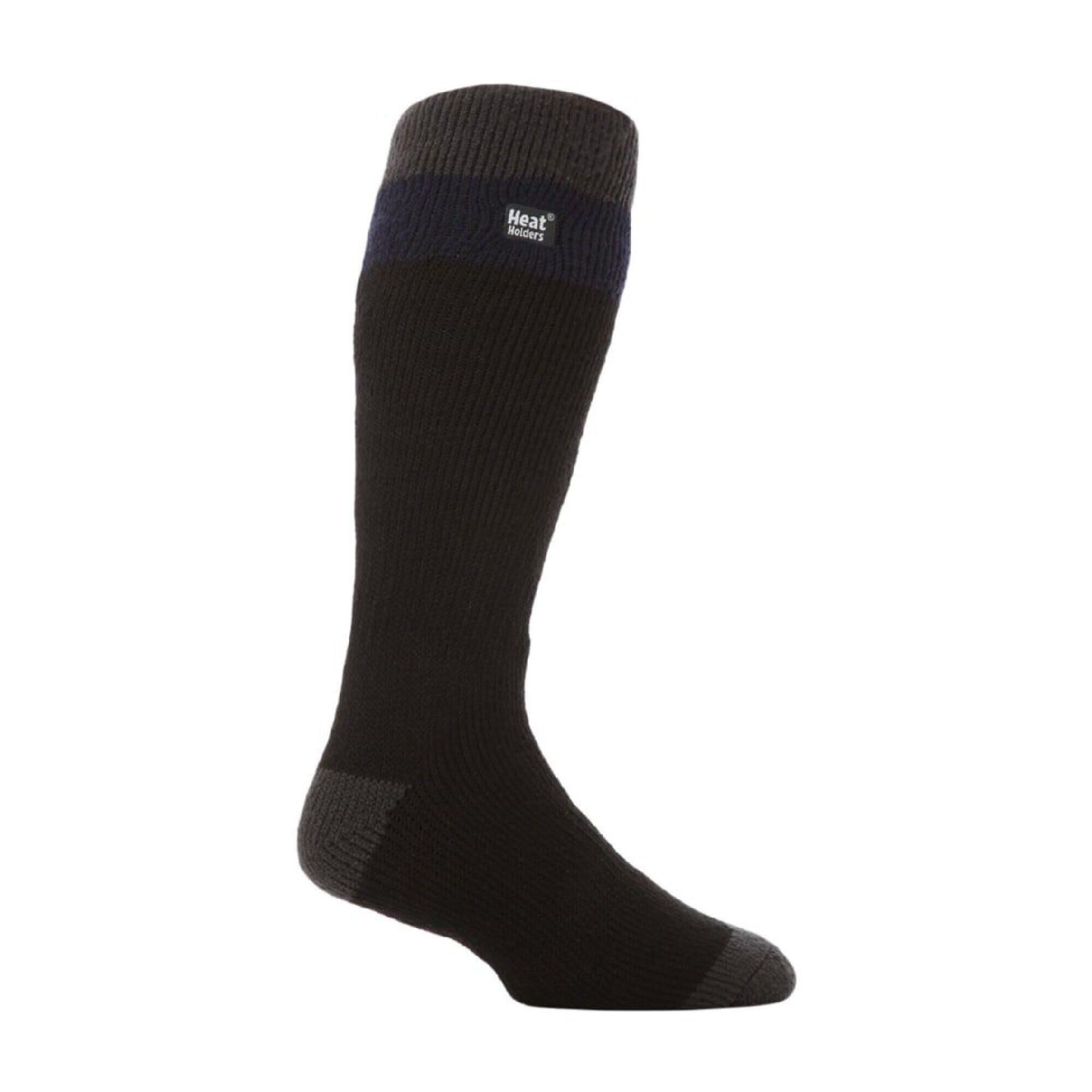 Mens Heat Holders Short Wool Socks in Black