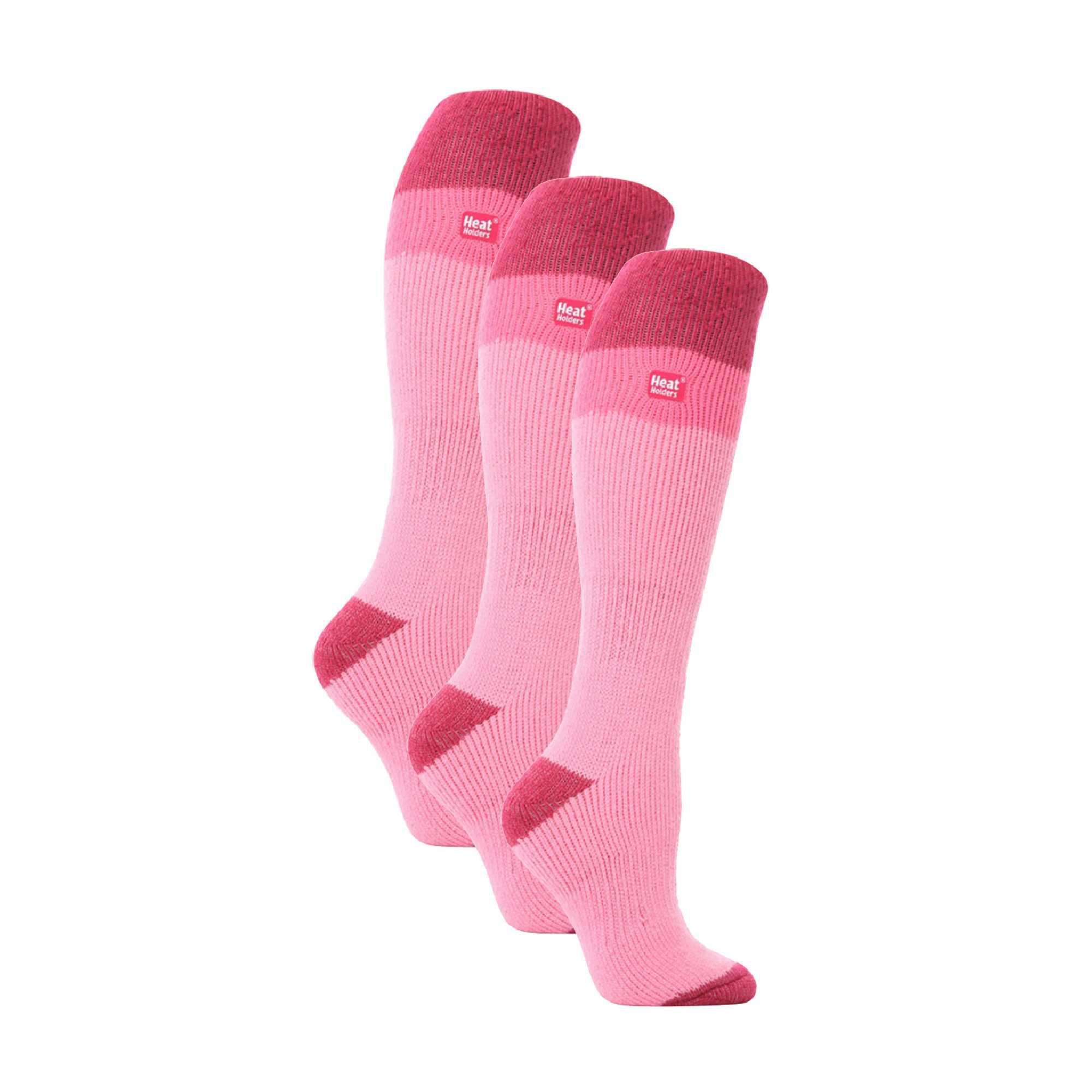 HEAT HOLDERS 3 Pack Ladies Winter 2.3 TOG Thermal Long Knee High Ski Socks