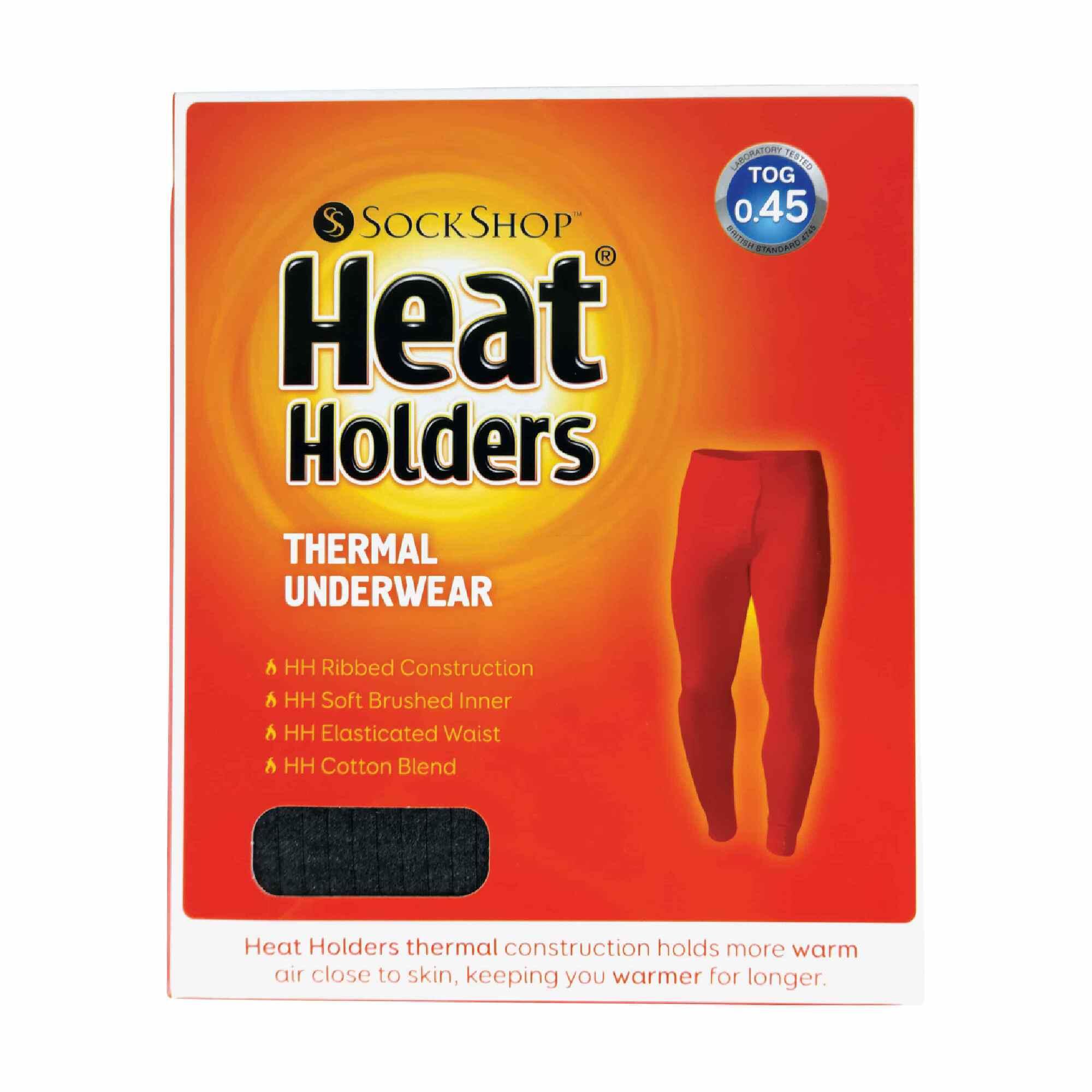 Mens Cotton Thermal Underwear Bottoms Long Johns HEAT HOLDERS Decathlon