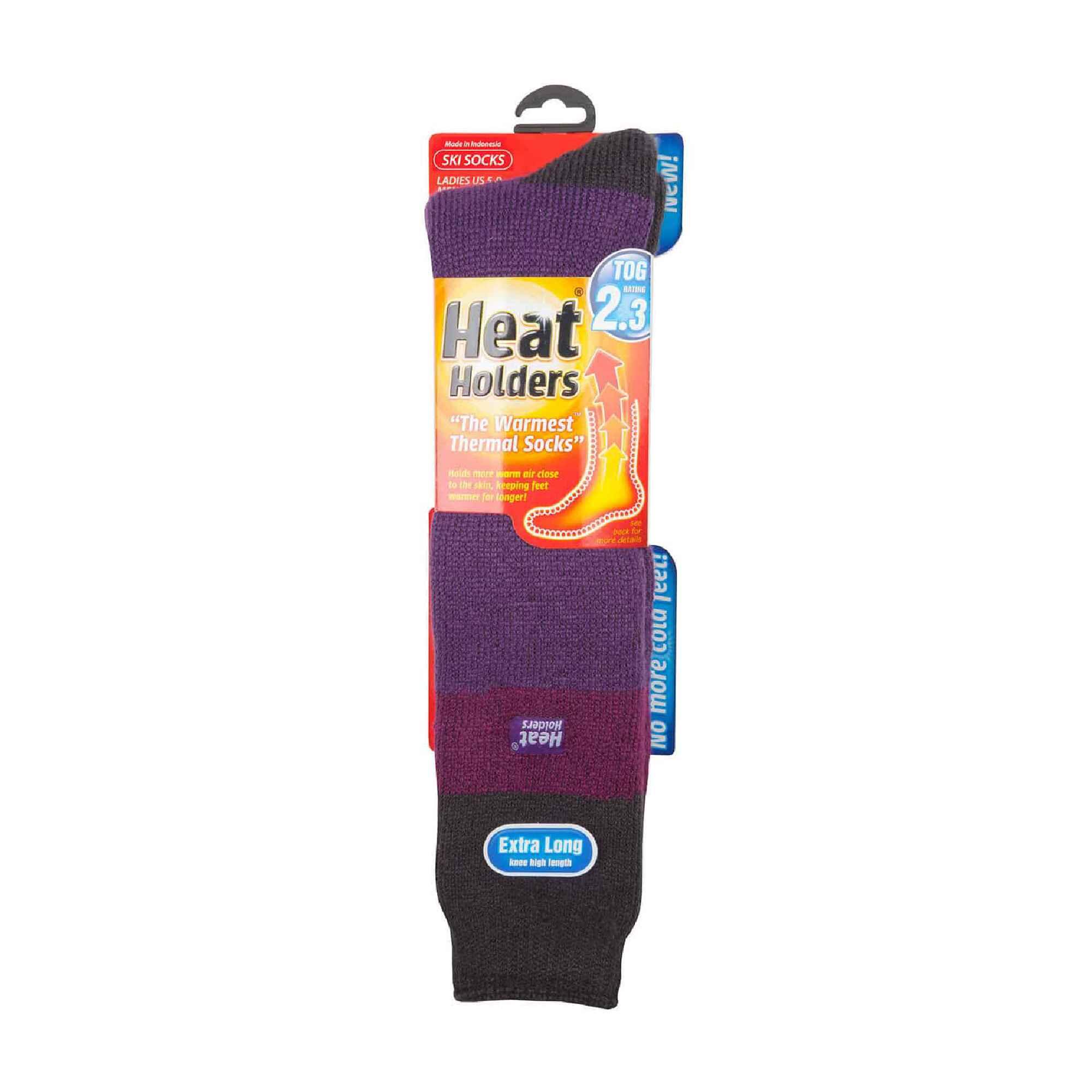 Ladies Extra Long 2.3 TOG Winter Knee High Thermal Ski Socks 2/7