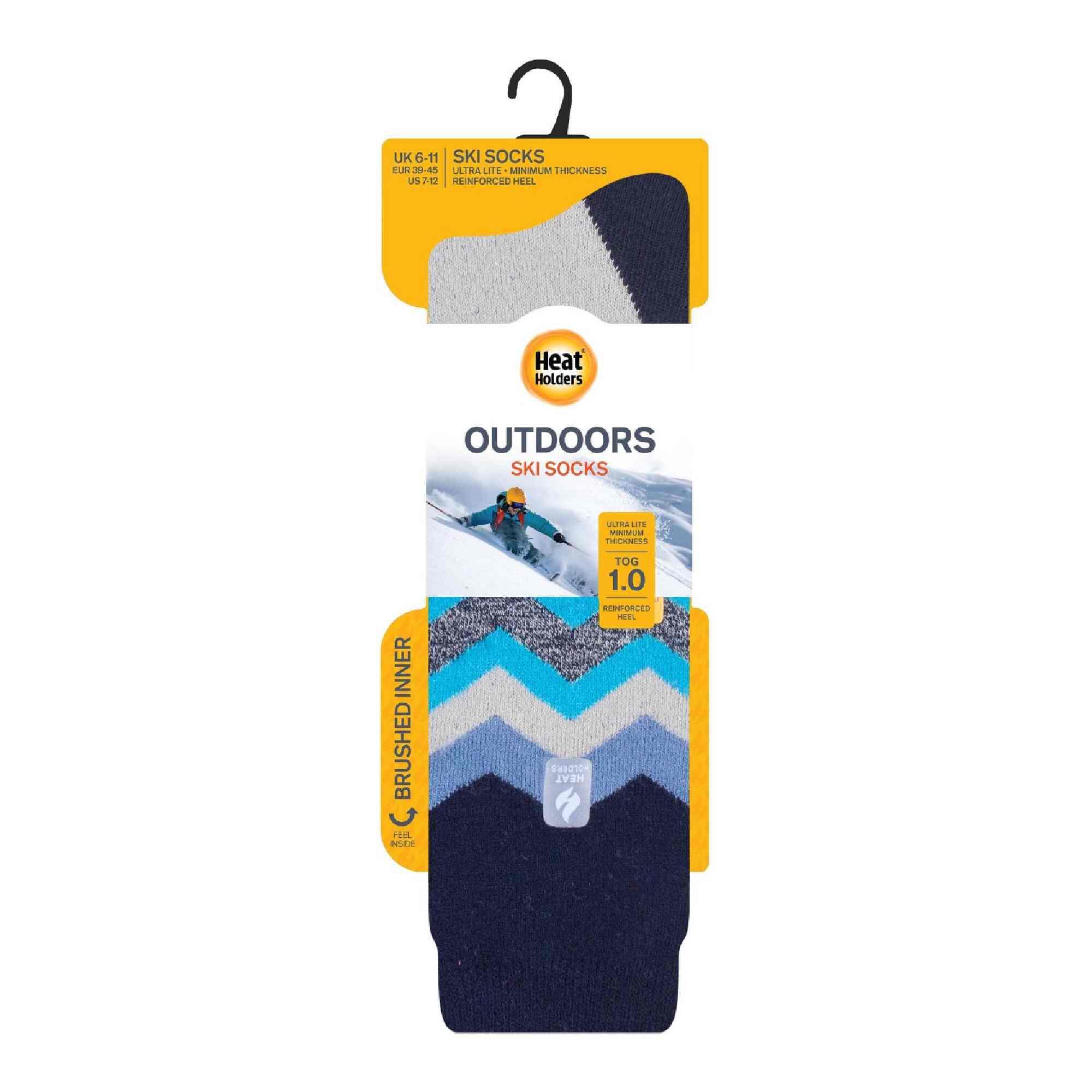 Heat Holders - Homme Chaudes Longues Hautes Ultra Fines Chaussettes Ski 2/6