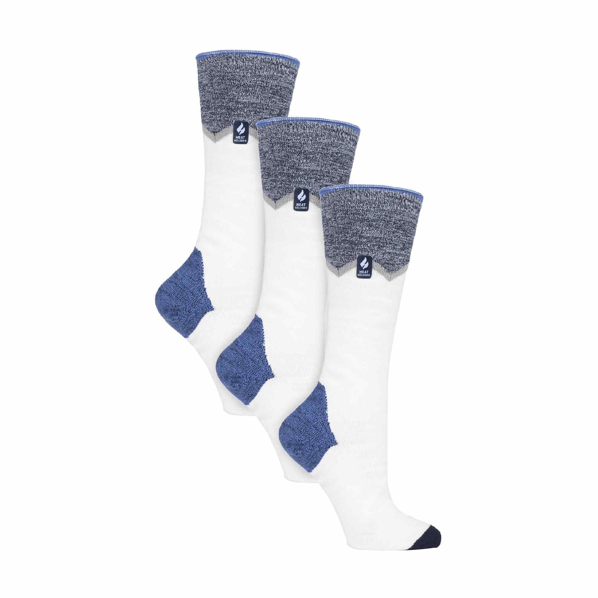 HEAT HOLDERS 3 Pack Ladies Patterned Lightweight Thin 1.0 TOG Thermal Knee High Ski Socks