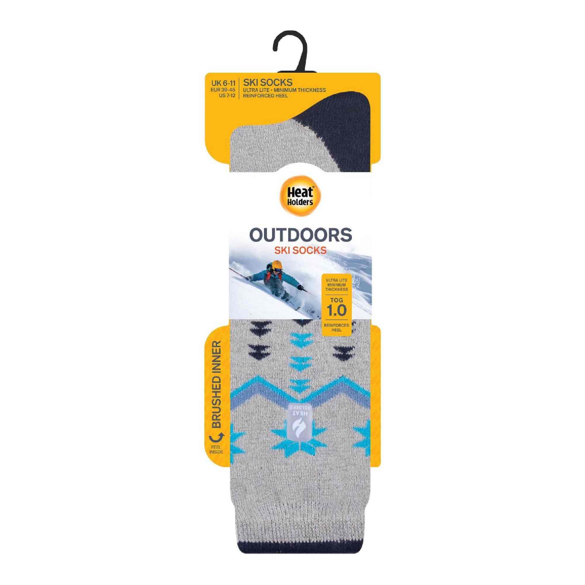 Heat Holders - Homme Chaudes Longues Hautes Ultra Fines Chaussettes Ski 2/6
