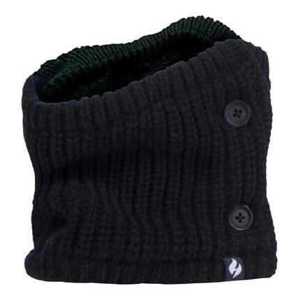 Heat Holders - Damen Winter Warme Plüsch Fleece Strick Halswärmer mit Tasten