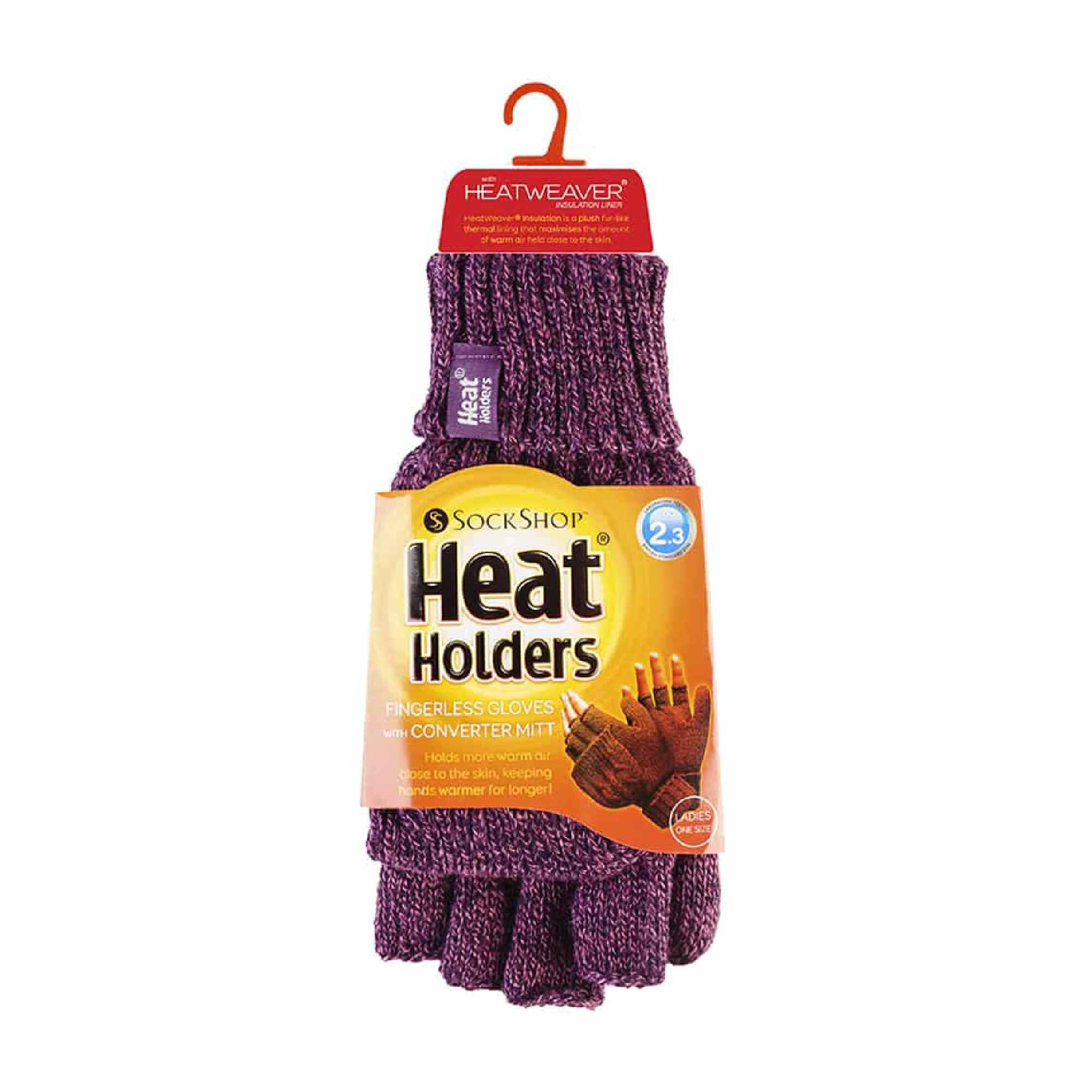 Heat Holders - Guanti Convertibili Donna Senza Dita con Pompon 2/6