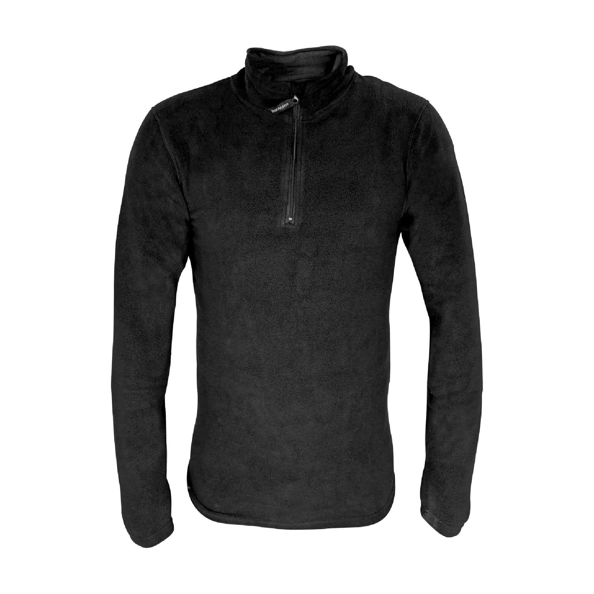 HEAT HOLDERS Mens 1/4 Zip Thermal Microfleece Base Layer Long Sleeve Top
