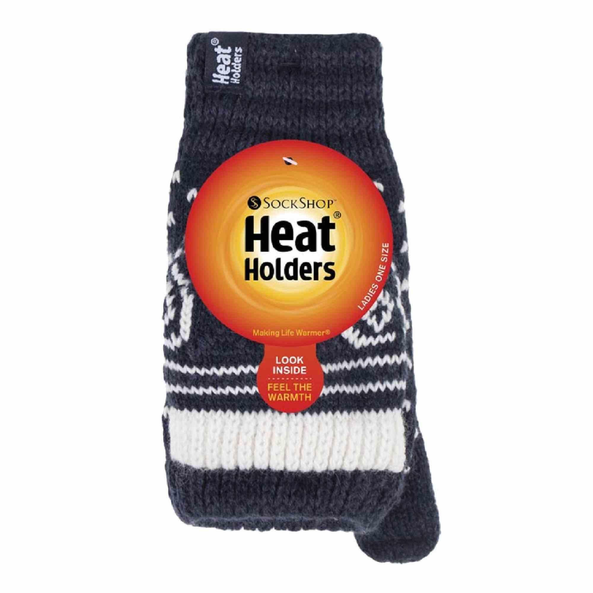 Heat Holders - Guanti convertibili Nordico Pompon senza dita 2/6