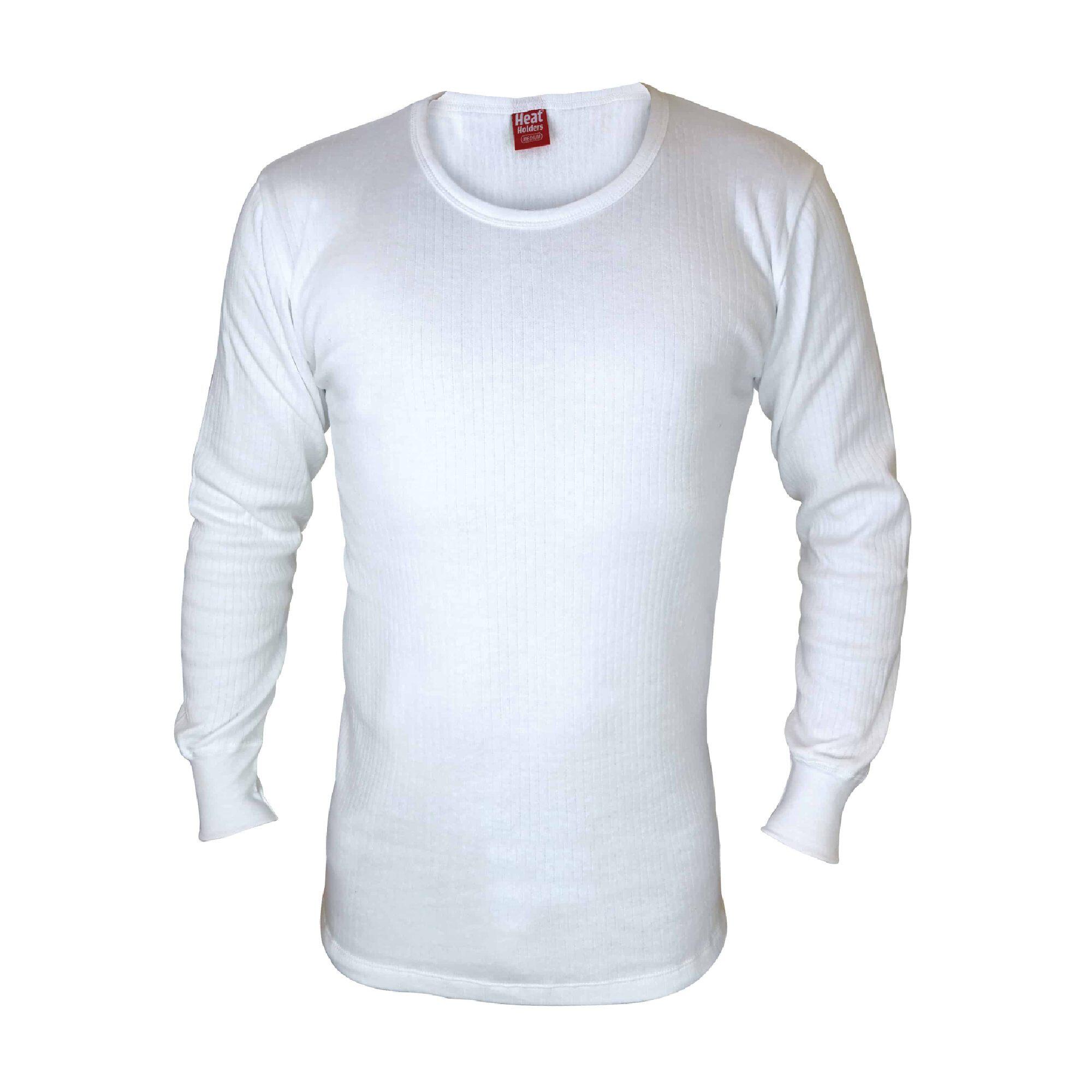 Mens Cotton Thermal Underwear Long Sleeve Top Vest 1/5
