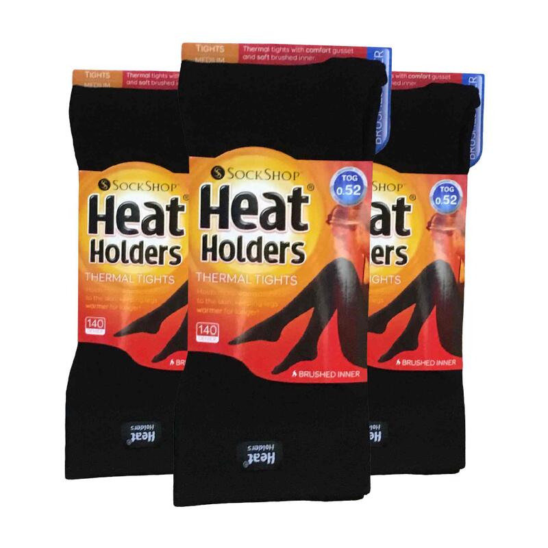 3 Pack Ladies Opaque Fleece Lined Thermal Tights for Winter HEAT