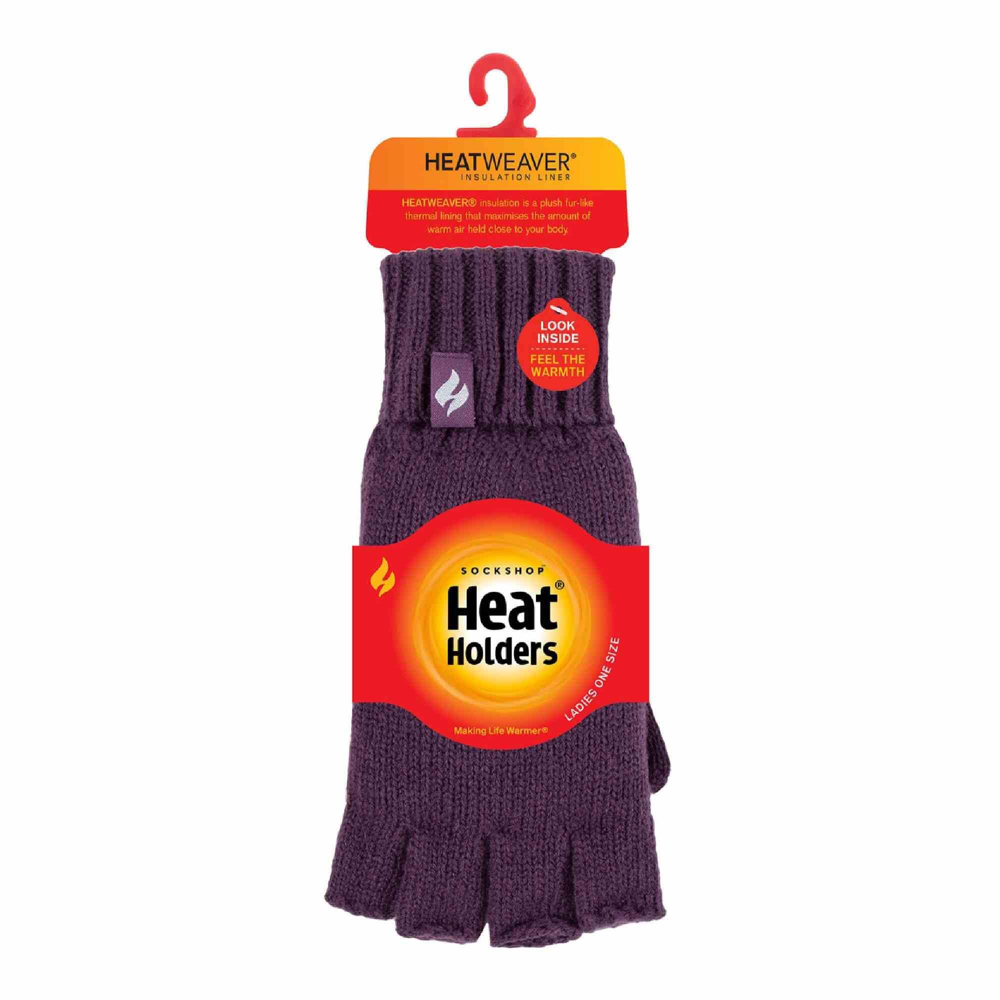 Heat Holders Femme Gants Hiver | Gants Thermiques Sans Doigts Polaire Fourrure 2/6