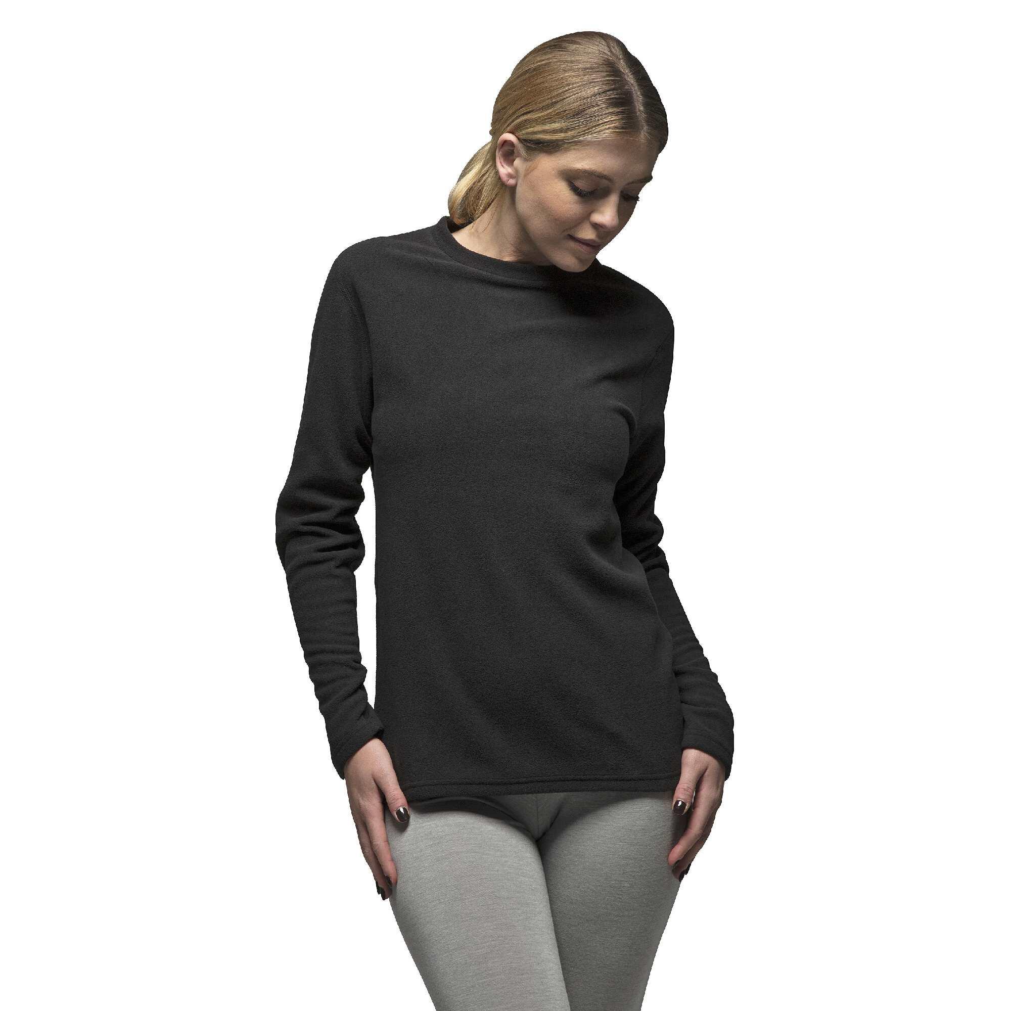 Ladies Fleece Lined Long Sleeve Thermal Top | Original 1/6
