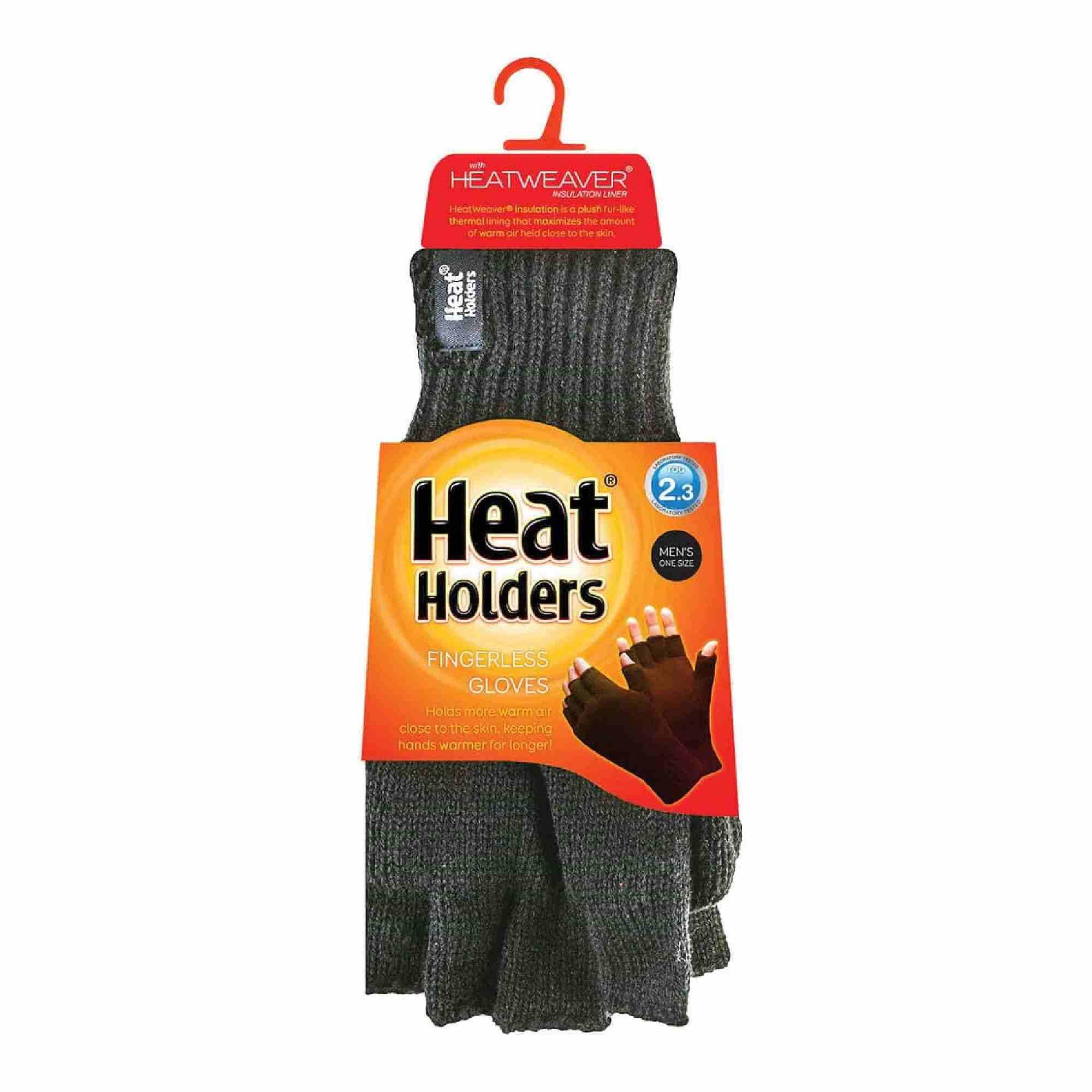 Mens Winter Warm 3.2 TOG Fleece Lined Fingerless Gloves 2/4