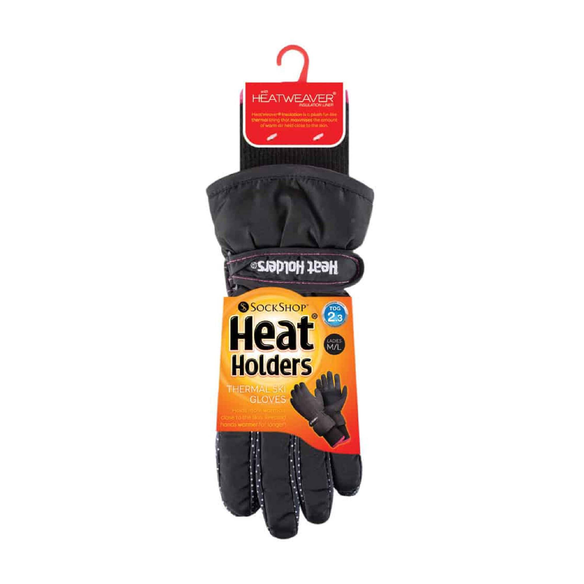 Heat Holders Damen Skihandschuhe mit HeatWeaver-Futter schwarz 2/7