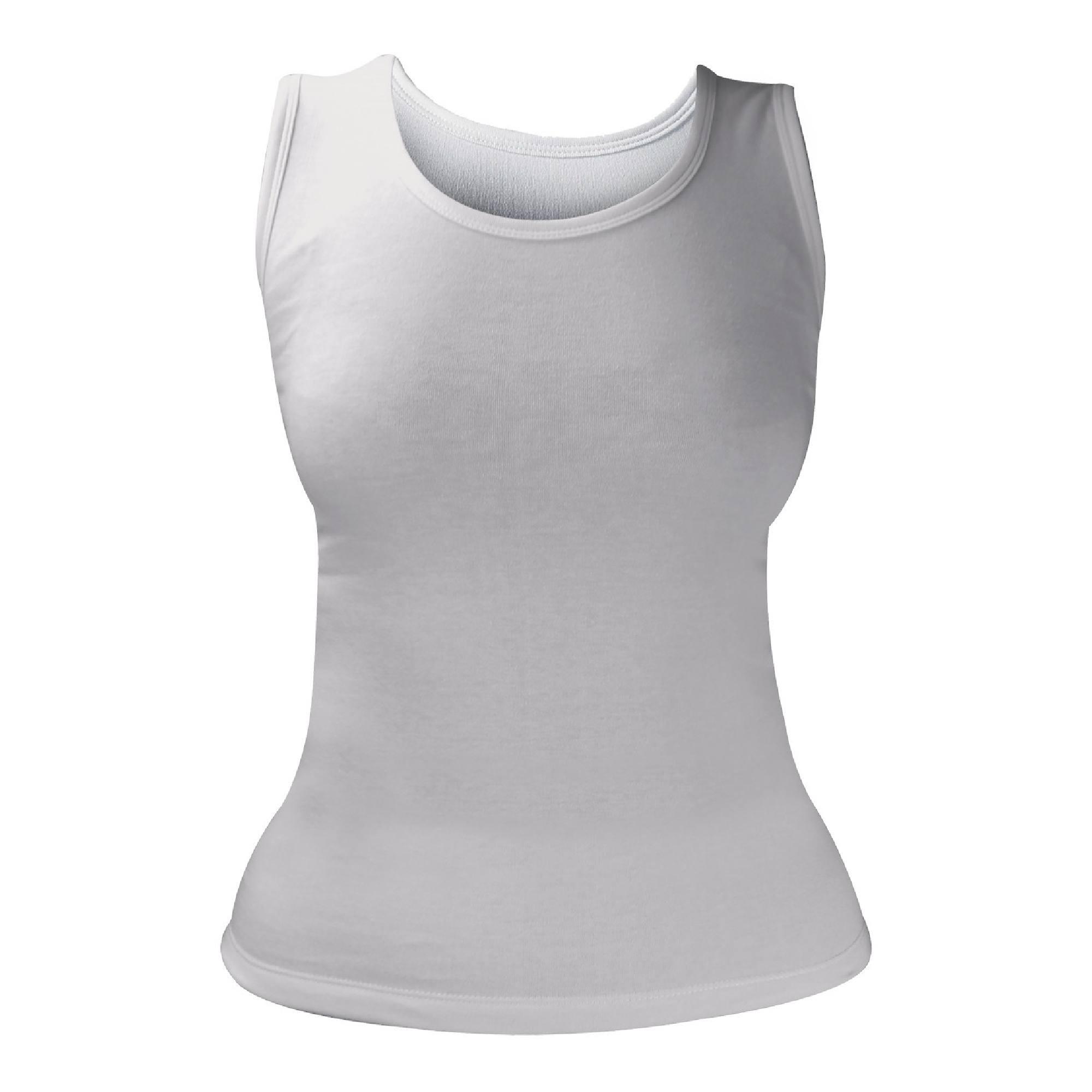 Ladies Cotton Winter Thermal Underwear Sleeveless Top Vest 1/4