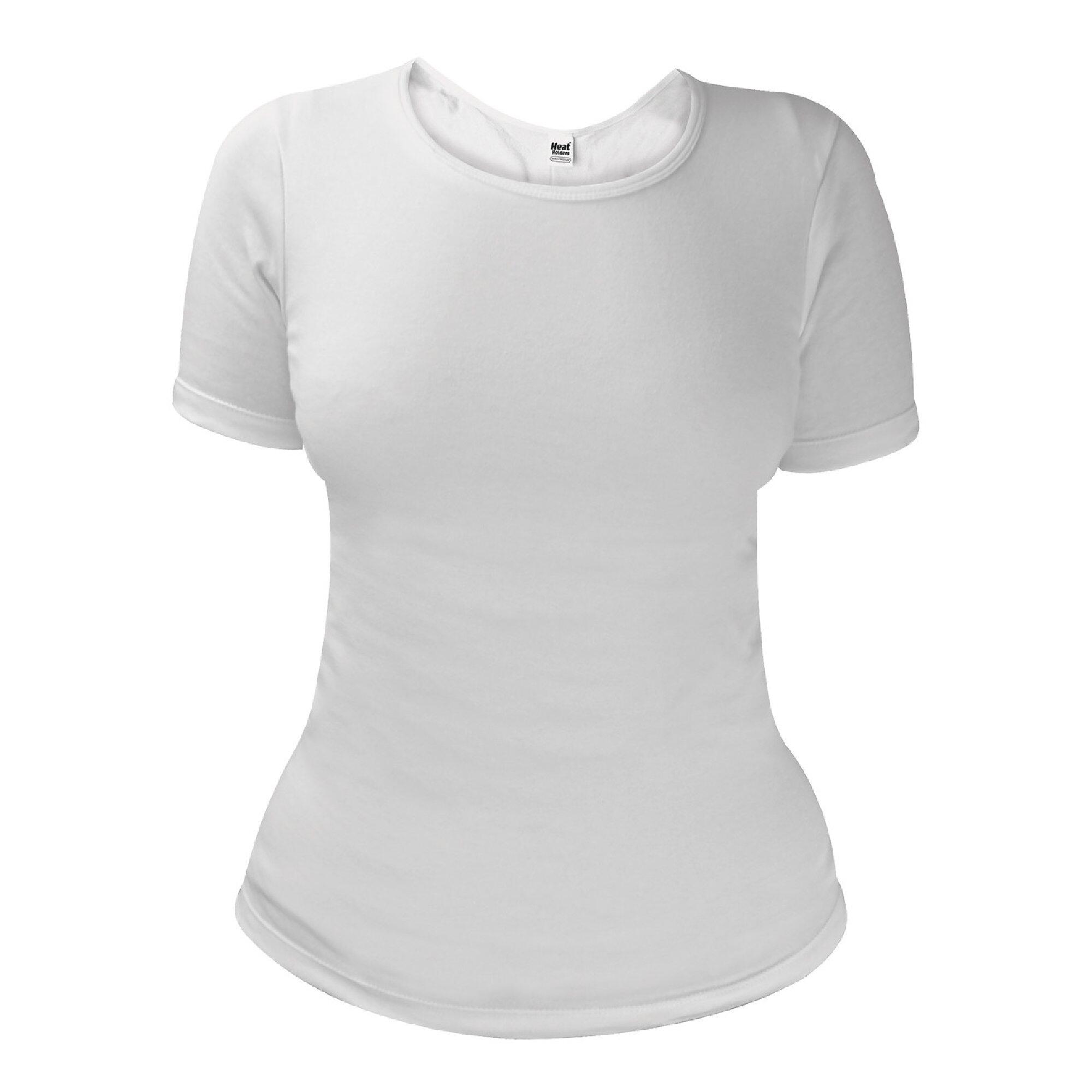 Ladies Cotton Thermal Underwear Short Sleeved Top HEAT HOLDERS - Decathlon