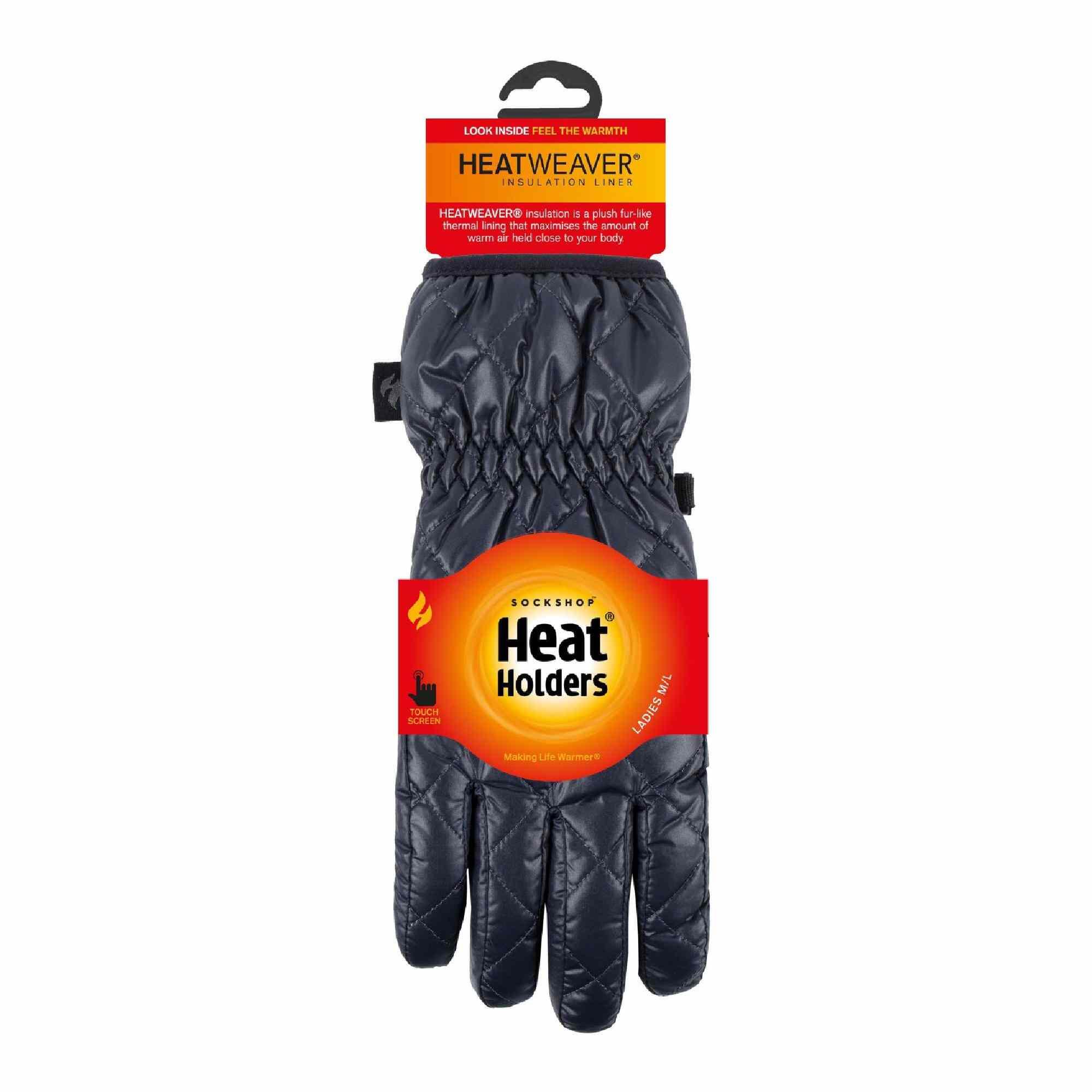 Ladies Quilted Waterproof Wind Resistant Thermal Gloves for Winter 2/5