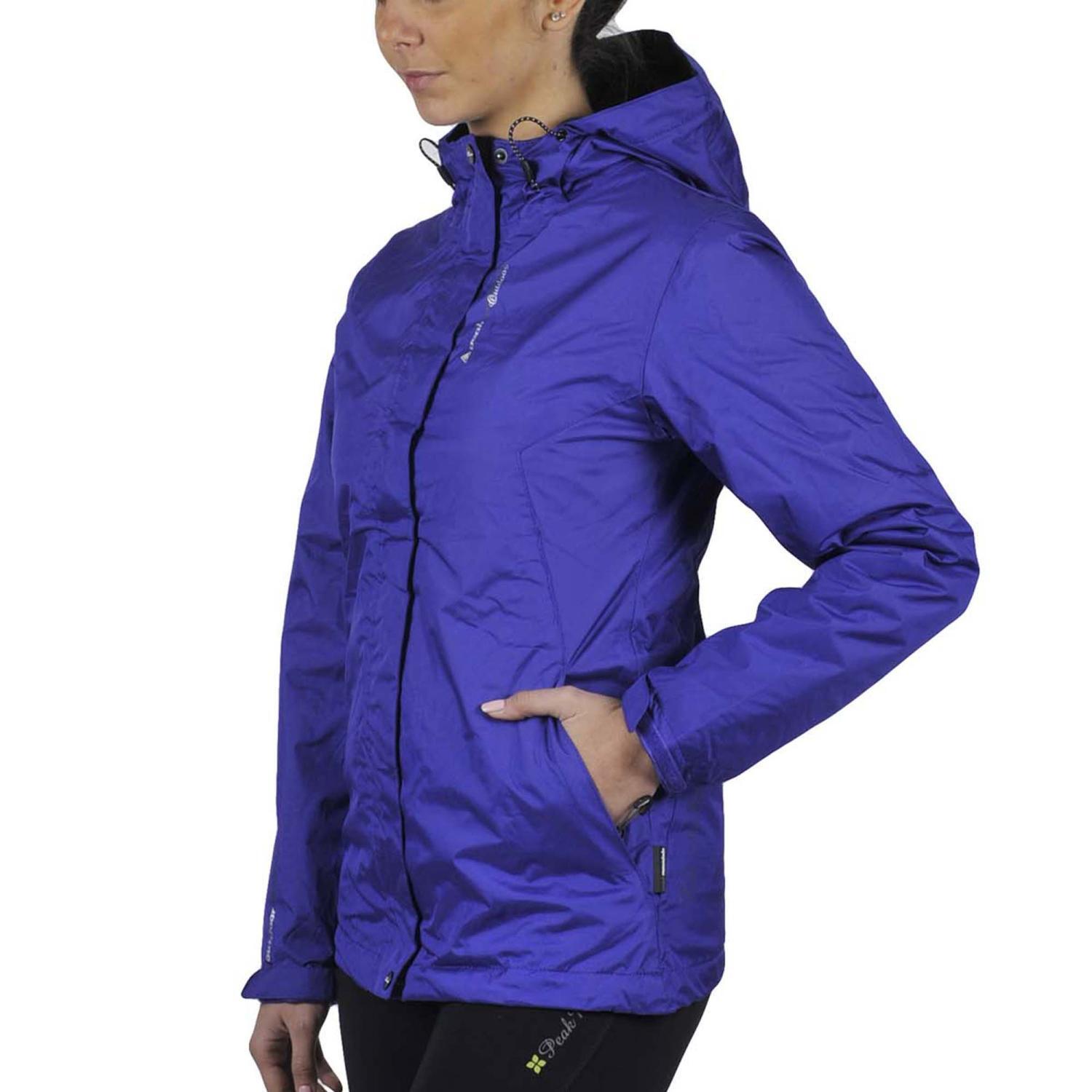 Wasserdichte Doppelfleece-Jacke Frau Peak Mountain Ajik 3/4