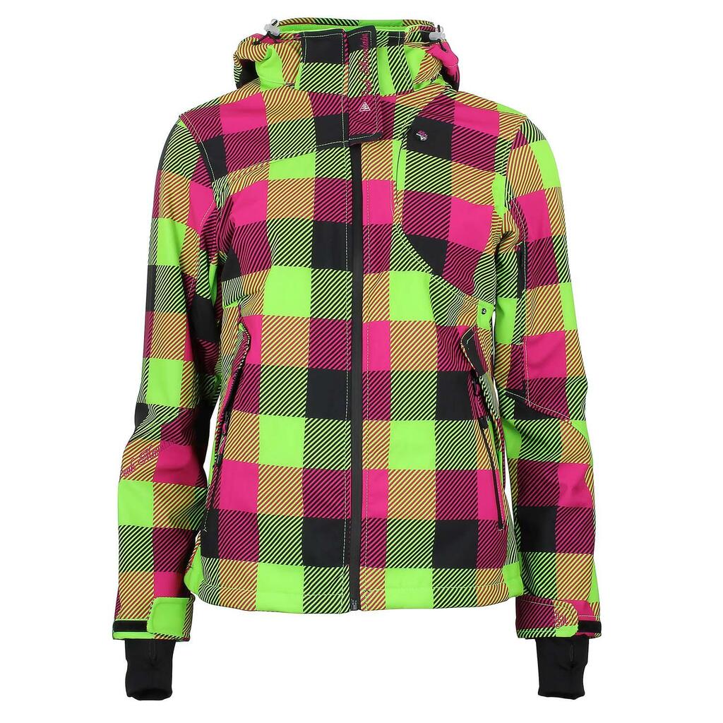 Women's printed softshell jacket Peak Mountain Aveny