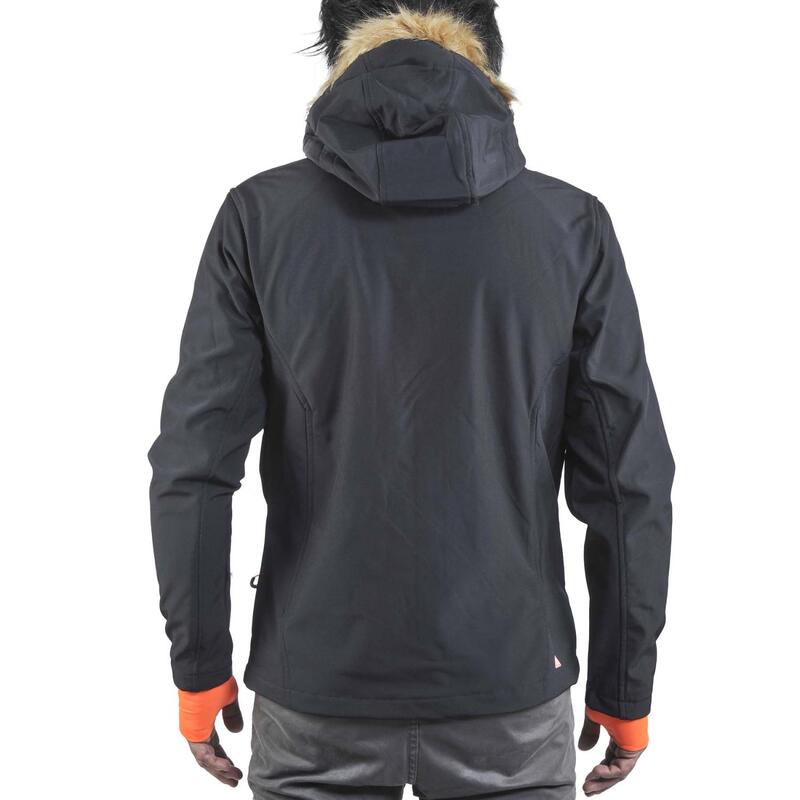 Softshell jas met imitatiebont Peak Mountain Casada