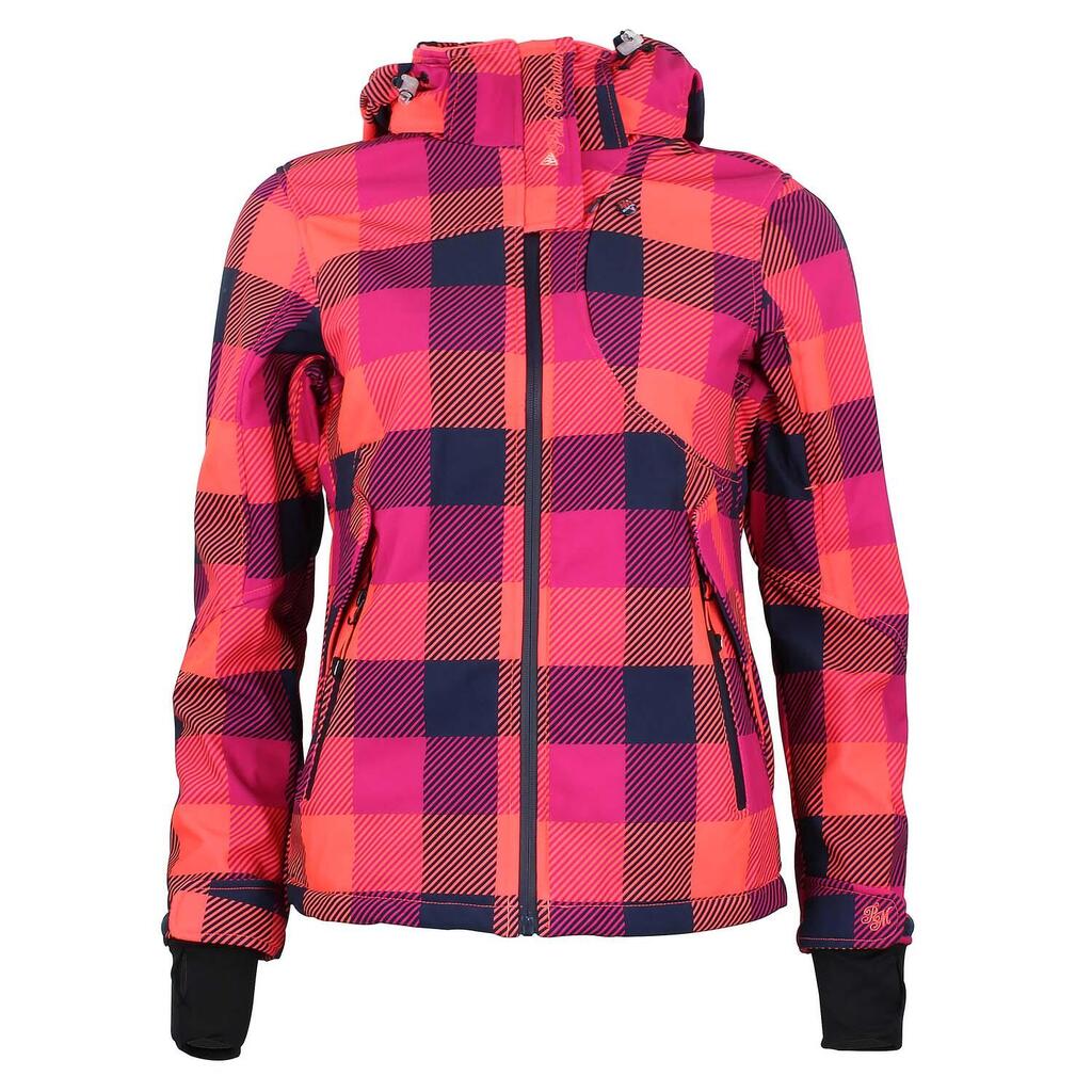 Women's printed softshell jacket Peak Mountain Aveny