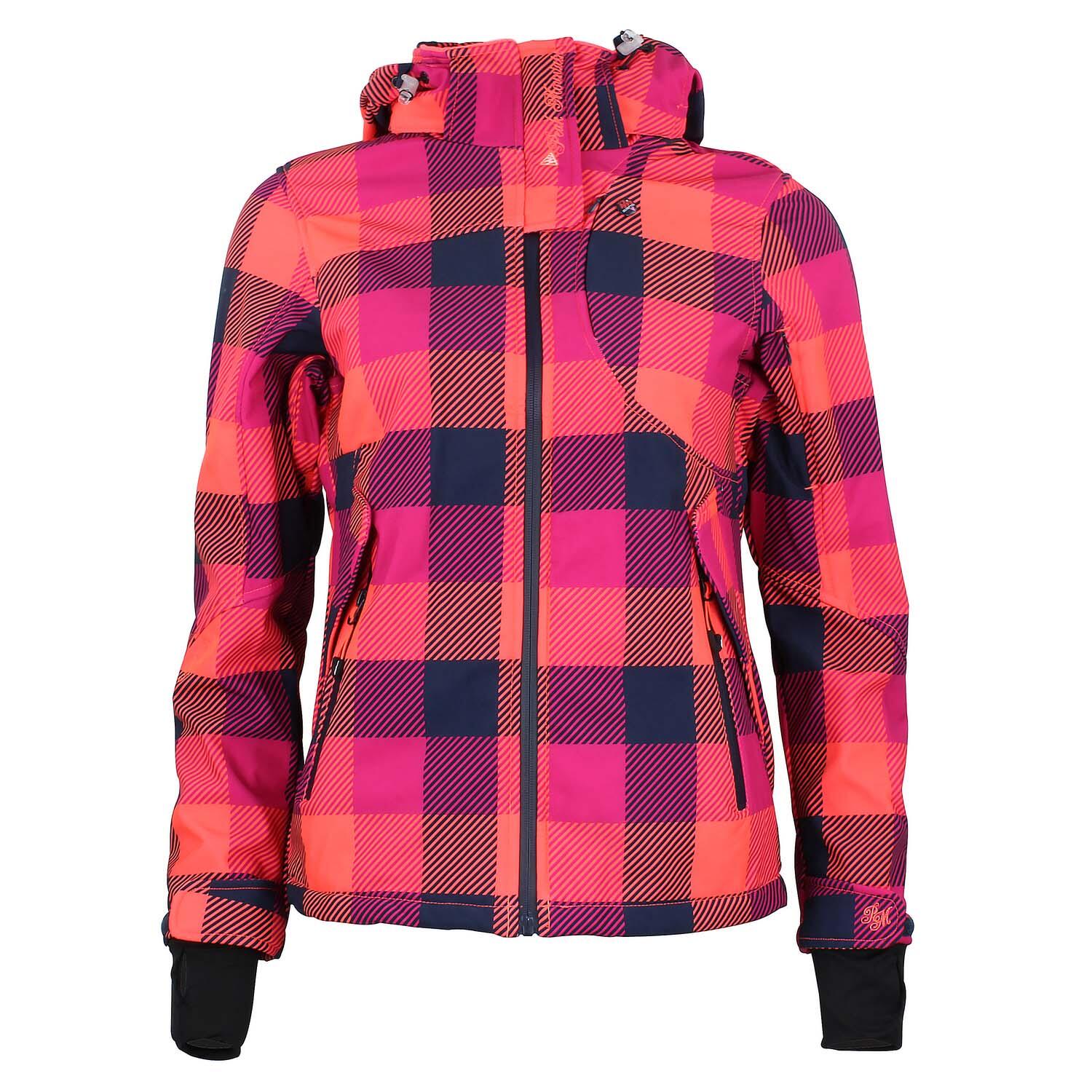 Peak Mountain - Veste Softshell Imprimé Femme Peak Mountain Aveny - Veste - Orange|rose - 40 M - Decathlon