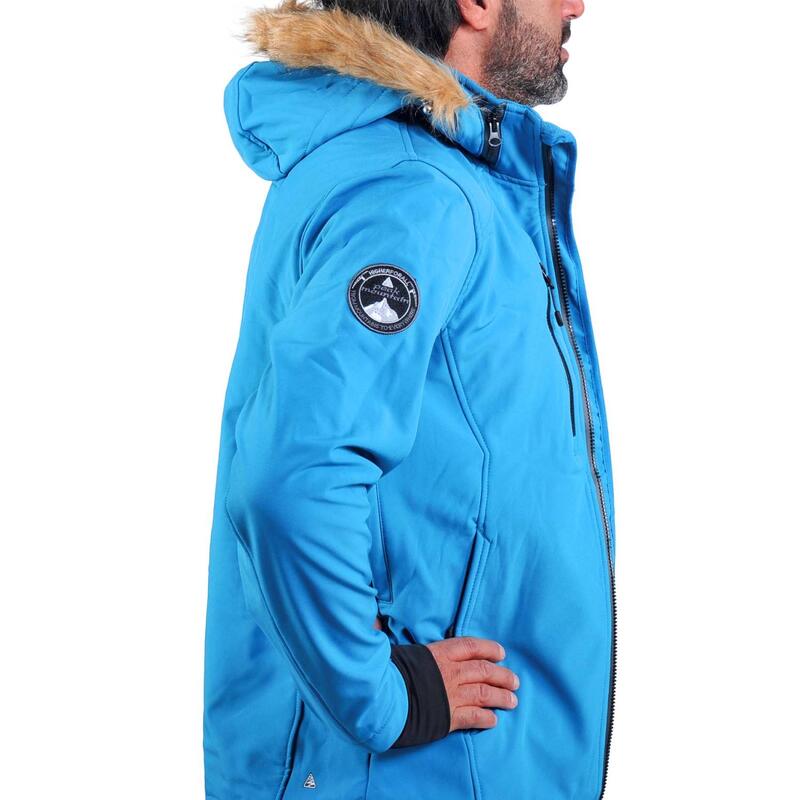 Softshell jas met imitatiebont Peak Mountain Casada