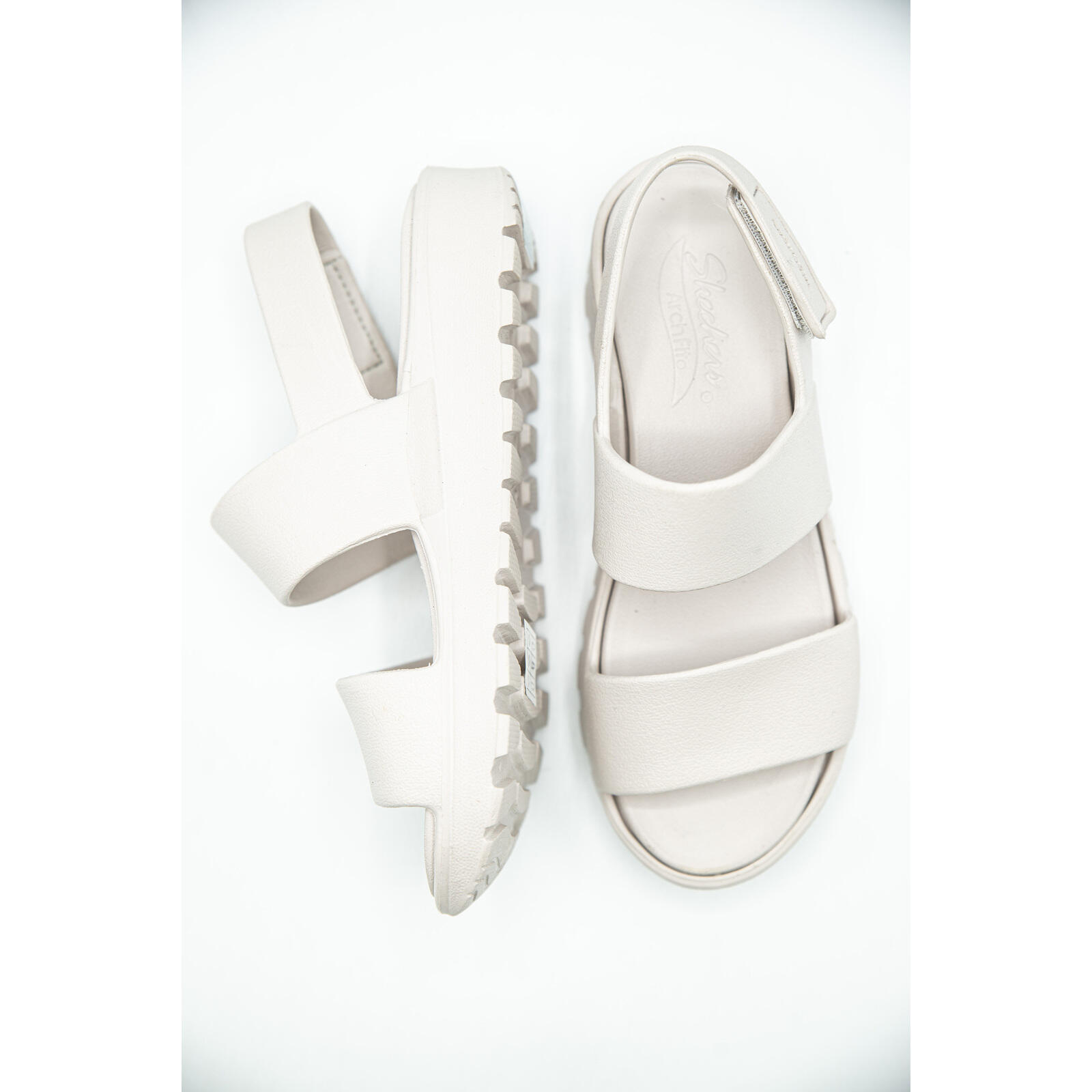 Sandalias Skechers Arch Fit Footsteps, Beige, Mujer 2/5