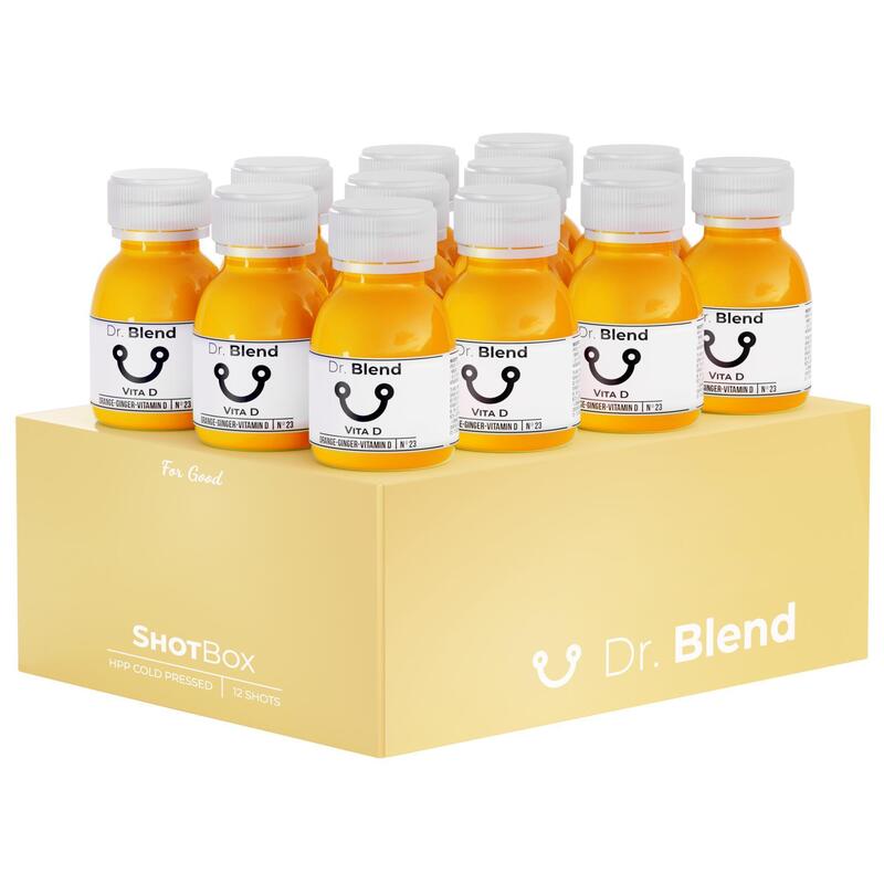 VITA D N°23 - SHOTBOX - ORANGE GINGEMBRE VITAMINE D - PUR JUS - 12X60ML