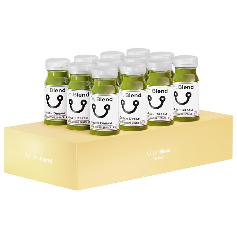 GREEN DREAM Nº22 - VERS & PUUR SAP - KOMKOMMER COURGETTE SPINAZIE - 12X125ML