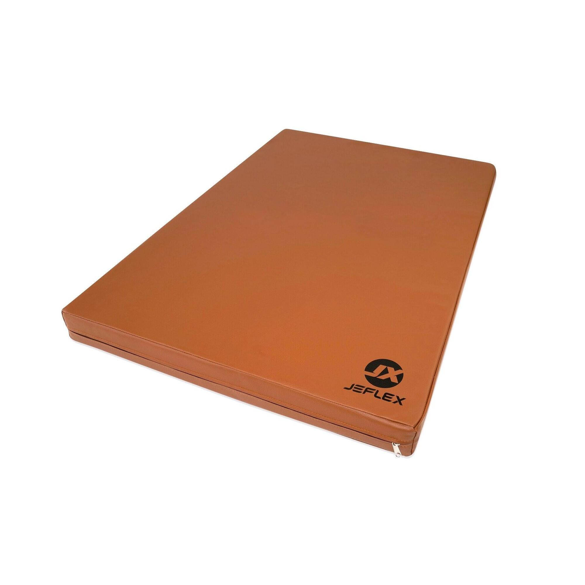 JEFLEX Turnmatte 100 x 70 x 8 cm Fitness braun Weichbodenmatte Jeflex