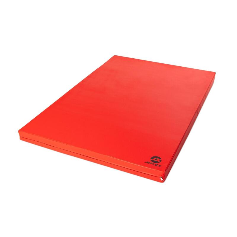 Sportmat 200 x 100 x 8 cm Fitness rood/zwart zachte vloermat Jeflex