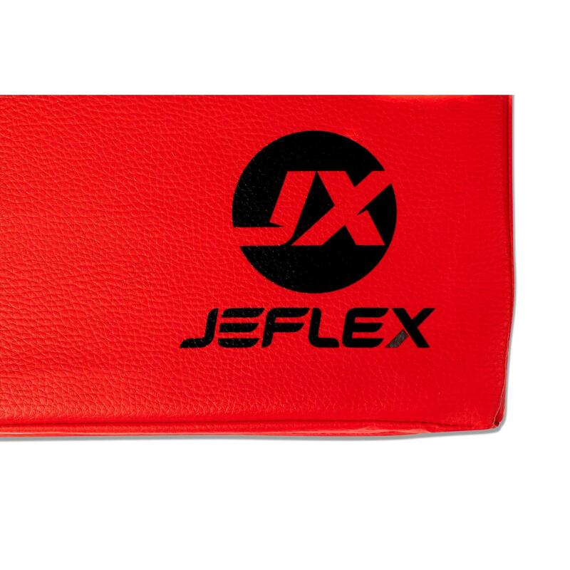 Sportmat 150 x 100 x 8 cm rood/zwarte opvouwbare zachte vloermat Jeflex