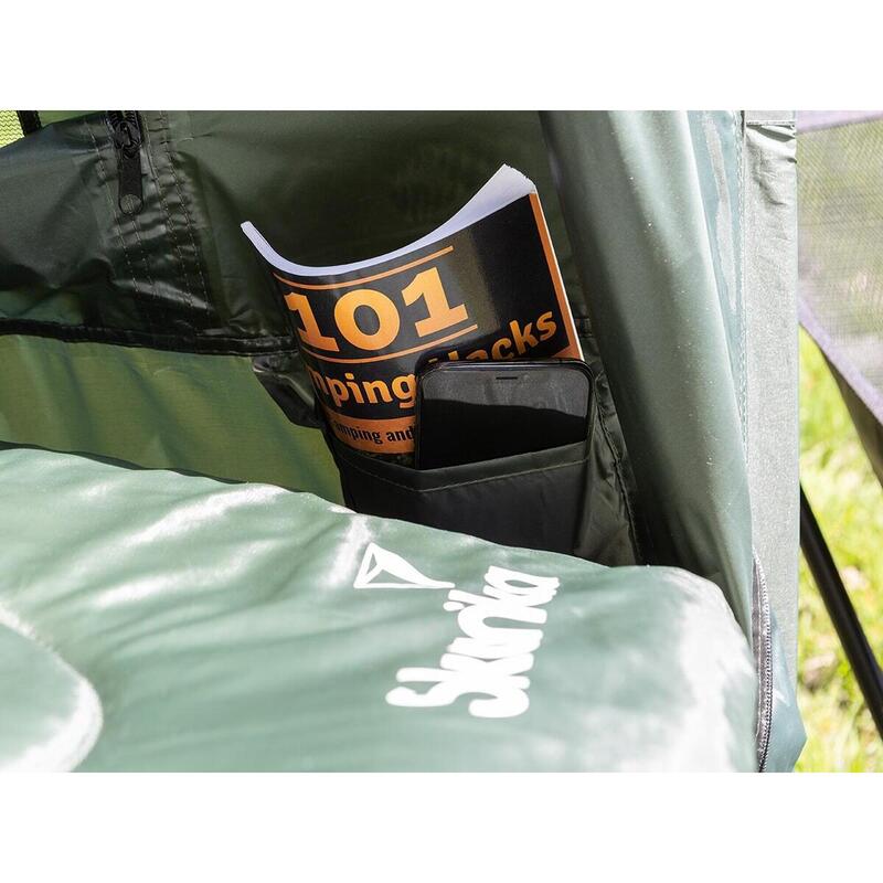 Lit de camp Haug avec tente dôme et matelas gonflable - 2 personnes - Max 160 kg