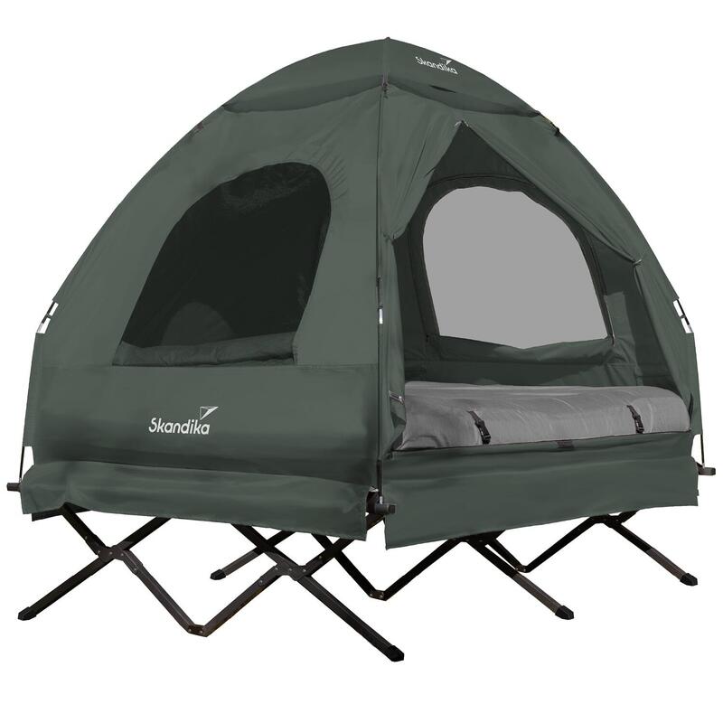 Lit de camp Haug avec tente dôme et matelas gonflable - 2 personnes - Max 160 kg