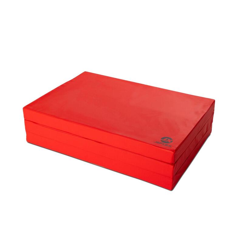 Sportmat 210 x 100 x 8 cm rood opvouwbare zachte vloermat Jeflex