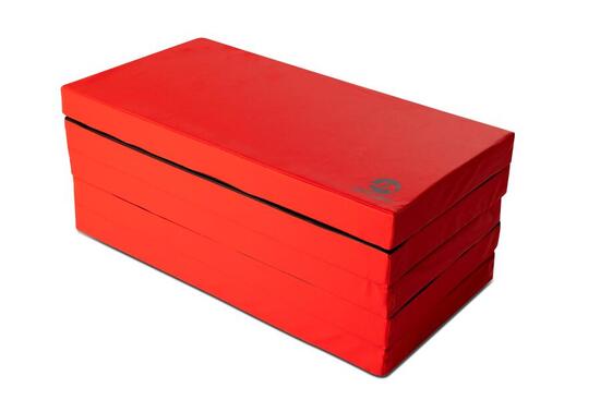 Turnmatte 250 x 100 x 8 cm gelb/schwarz Weichbodenmatte klappbar Jeflex