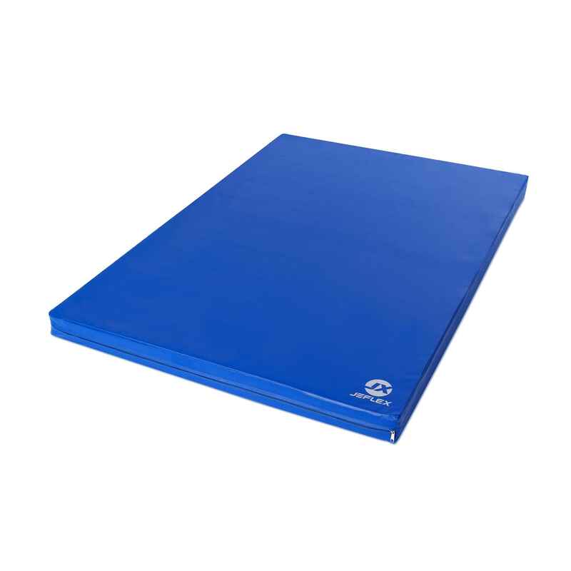 Turnmatte 150 x 100 x 8 cm Fitness blau Weichbodenmatte Jeflex