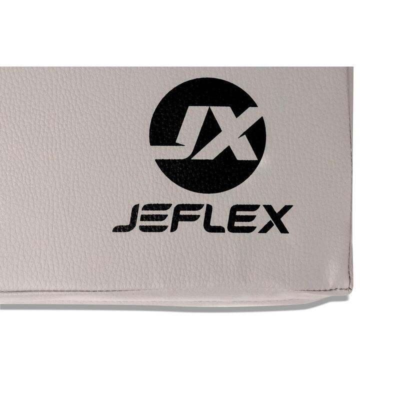 Sportmat 200 x 100 x 8 cm Fitness grijs/zwart zachte vloermat Jeflex