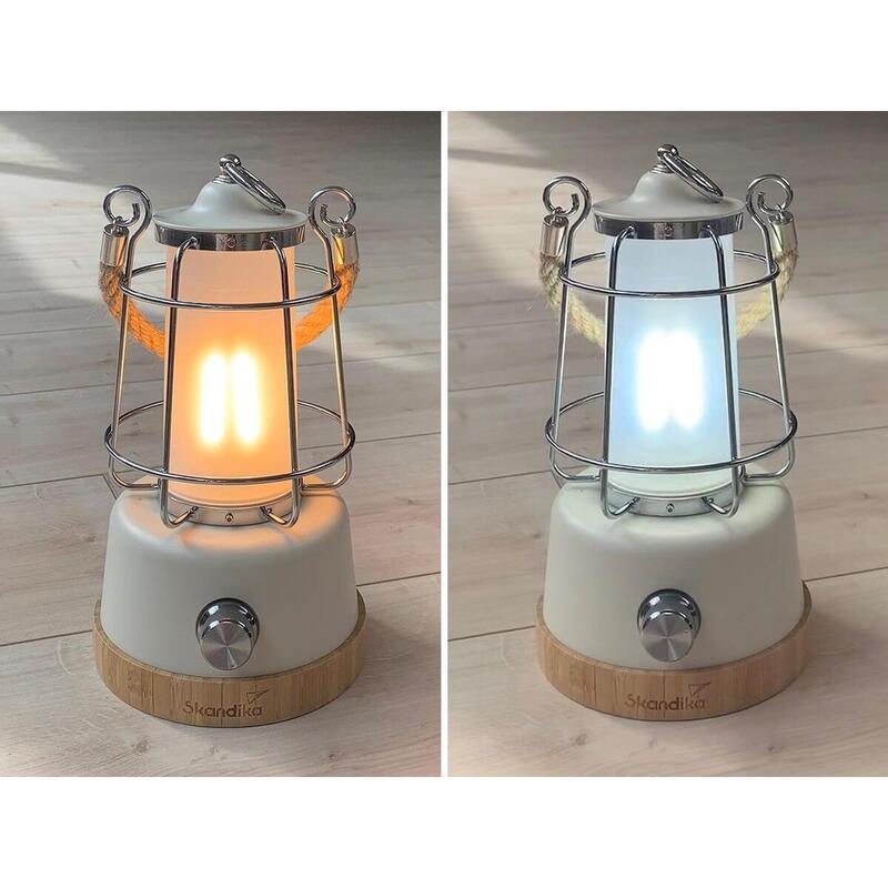 Kiruna LED-Lamp – Buiten Lantaarn - Retro camping lamp met powerbank