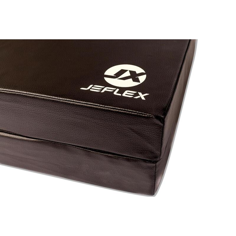 Sportmat 200 x 100 x 8 cm zwarte opvouwbare zachte vloermat Jeflex