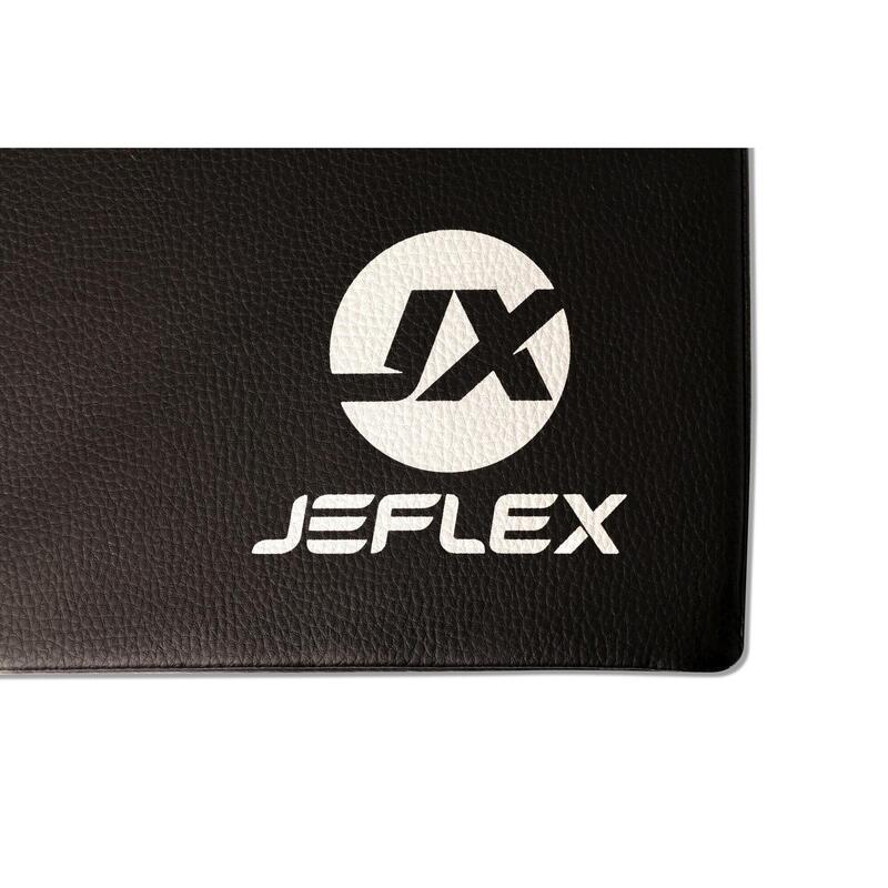 Sportmat 100 x 70 x 8 cm Fitness zwart/grijs zachte vloermat Jeflex