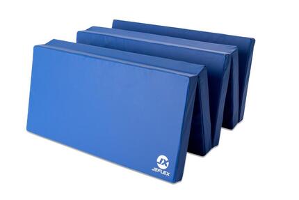 Turnmatte 250 x 100 x 8 cm gelb/schwarz Weichbodenmatte klappbar Jeflex